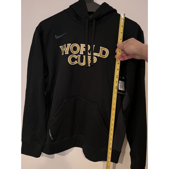 NEW MEN’S NIKE THERMA-FIT HOODIE SWEATSHIRT BLACK WORLD CUP NWT - Picture 4 of 10